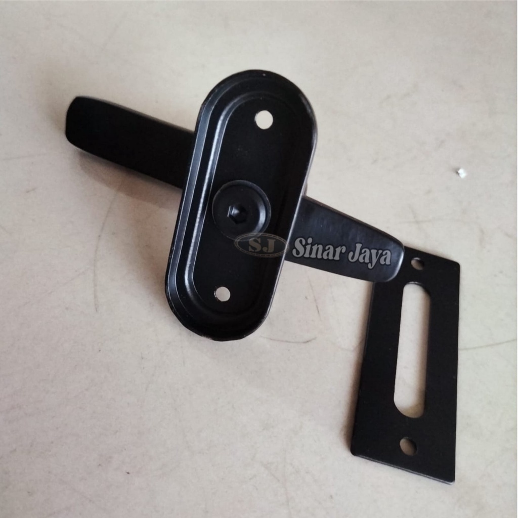 Rambuncis jumbo hitam black Handle Kunci Jendela kuningan Grendel Panolet Slot Stainles Tebal Alumunium kunci laci Springknip