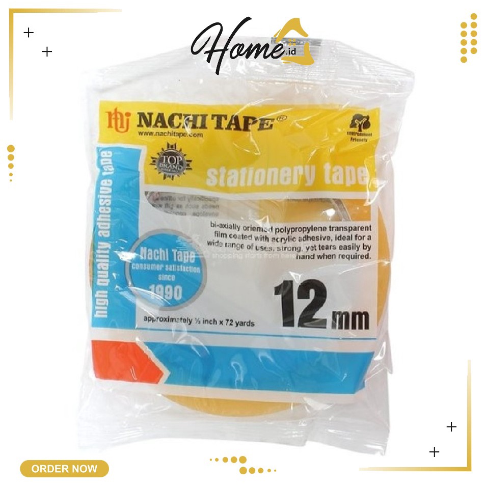 

Isolasi Tape Nachi Dus 12 mm x 72 yard