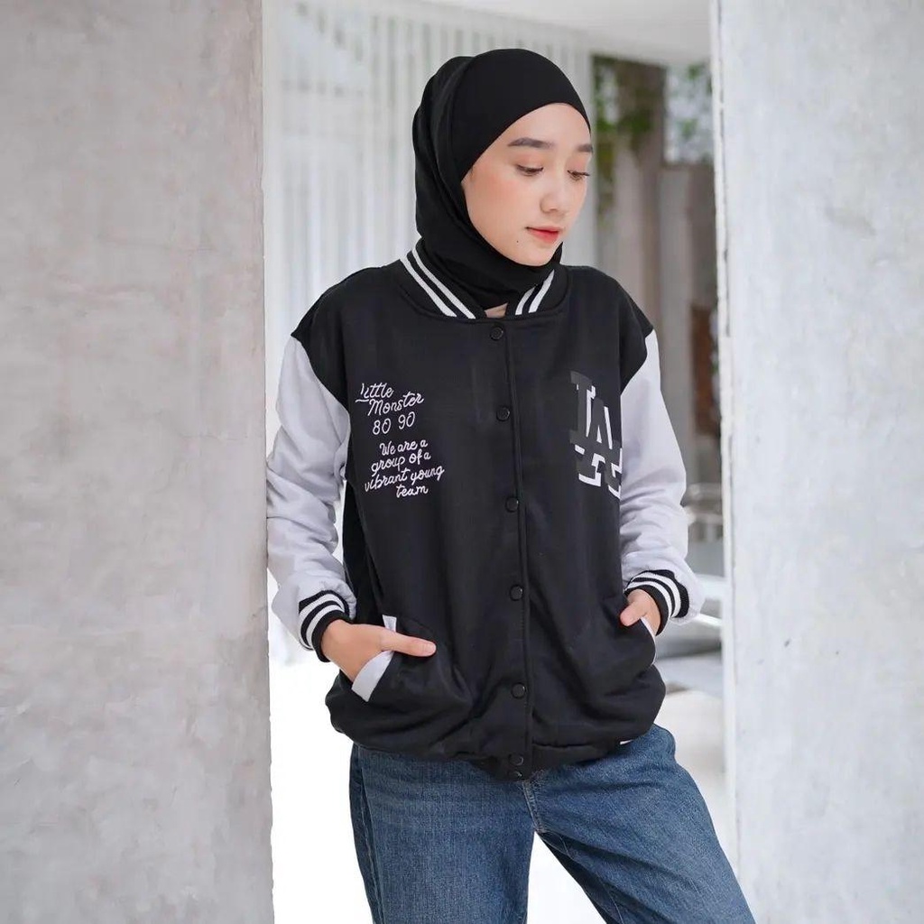 Jaket Sweater Baseball bisa untuk pria/wanita size L XXL