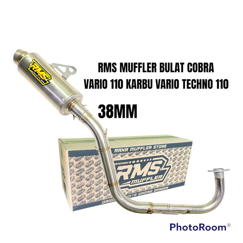 KNALPOT VARIO TECHNO 110 VARIO KARBU 110 RMS BEST3 LEHER COBRA BENDING DIAMETER 38MM FREE KARDUS