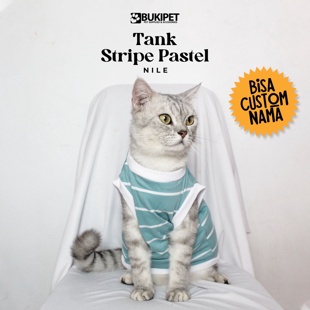 Baju Kucing Lucu Murah Cewek Cowok Aksesoris Hewan Kecil - Tank Pastel Nile Series