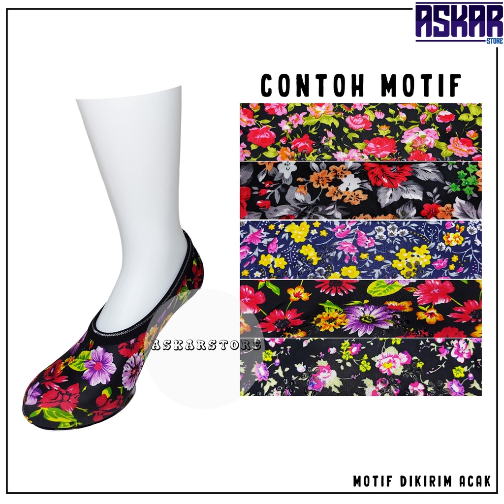 Kaos kaki wanita tawaf motif anti slip tawaf haji umroh nyaman dipakai