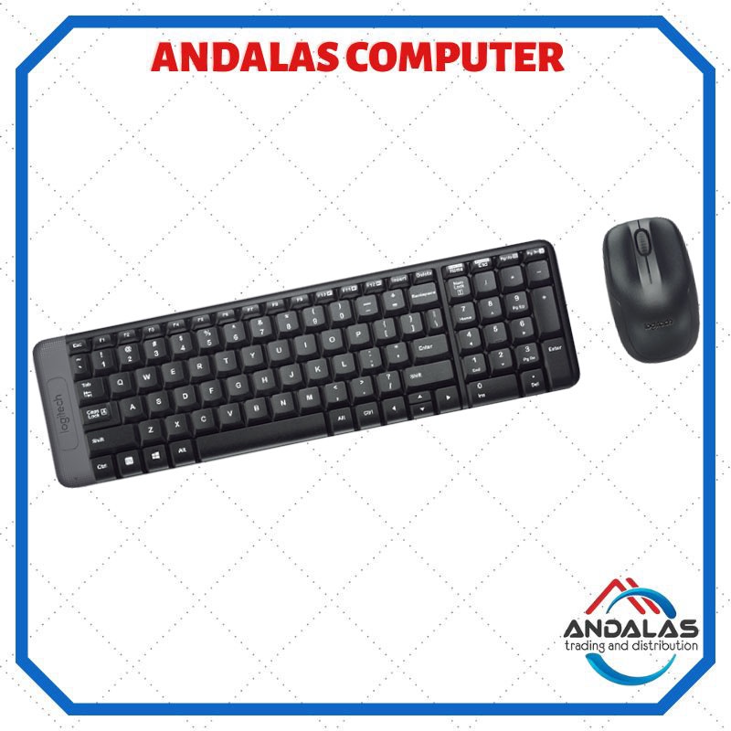 PAKET COMBO KEYBOARD MOUSE WIRELESS LOGITECH MK220 ORI ORIGINAL