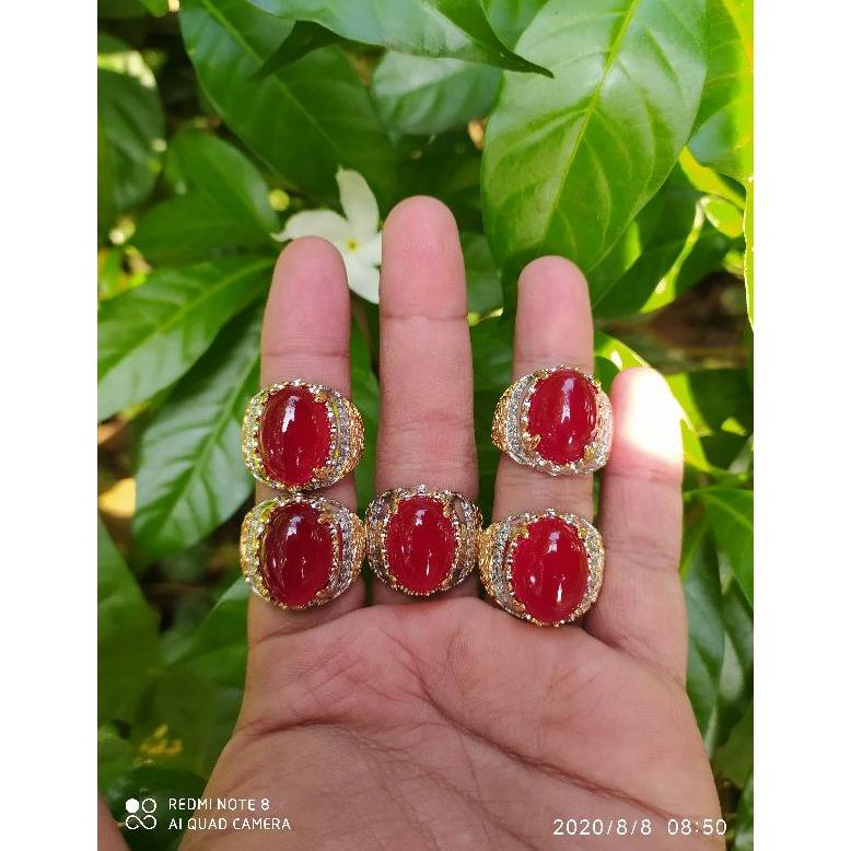 Bayar Ditempat Cod CINCIN BATU AKIK RED BARON (N) ~