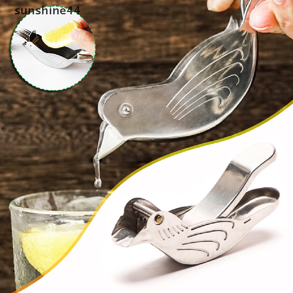 Sunshine Alat Peras Lemon Bentuk Burung Handheld Portable Stainless Steel Hand Press Juicer.