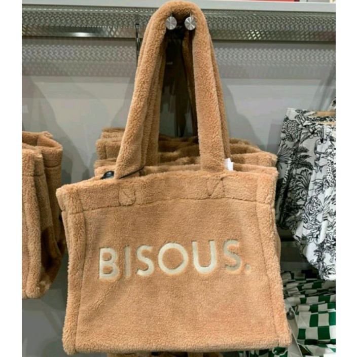 ‼️DISKON 70%‼️H&M TAS BISOUS BULU HALUS COKLAT// SHOULDER BAG MEDIUM //READY SIAP KIRIM (JASTIP ORIG