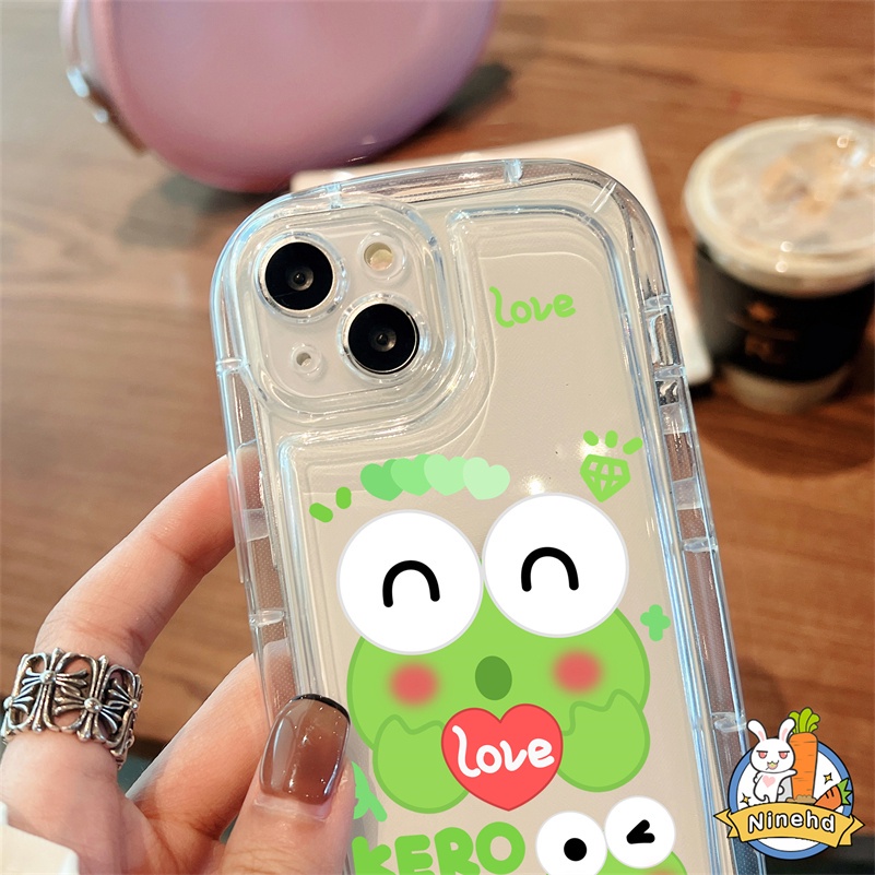 Soft Case Pelindung Sabun Katak Kecil Bahan Silikon Bening Anti Jatuh Untuk iPhone 14 13 12 11 Pro Max X Xr Xs Max 8 7 6 6s Plus SE 2020