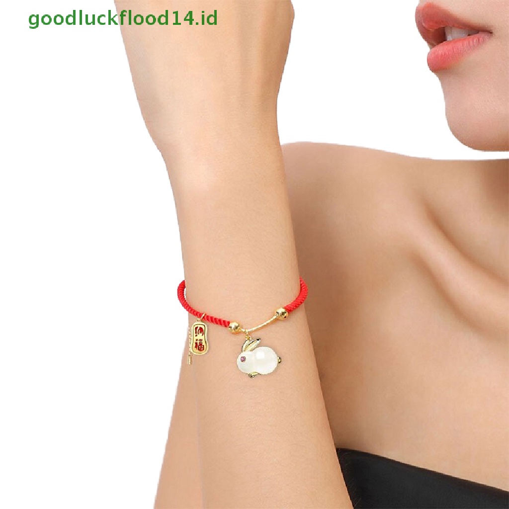 [GOOGFOUR] Fashion Kelinci Lucu Liontin Gelang Kalung Untuk Wanita Pria Adjustable Bracelets Good LuckNew Year Jewelry Hadiah Pesta Ulang Tahun [TOP]