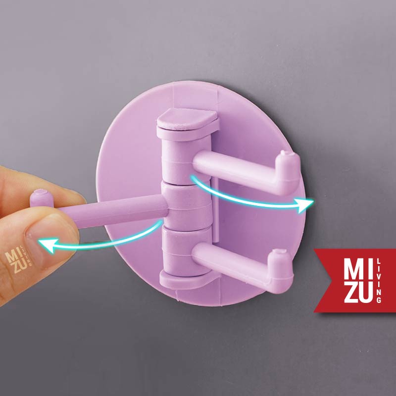 MIZU 3-EDA Wall Hook Hanger Gantungan Kunci Dapur WC Dinding Serbaguna Tanpa Paku