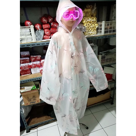 Jas Hujan Polkadot Tebal Dewasa Jas Hujan Motif Raincoat Rain Coat PVC Lebih Tebal