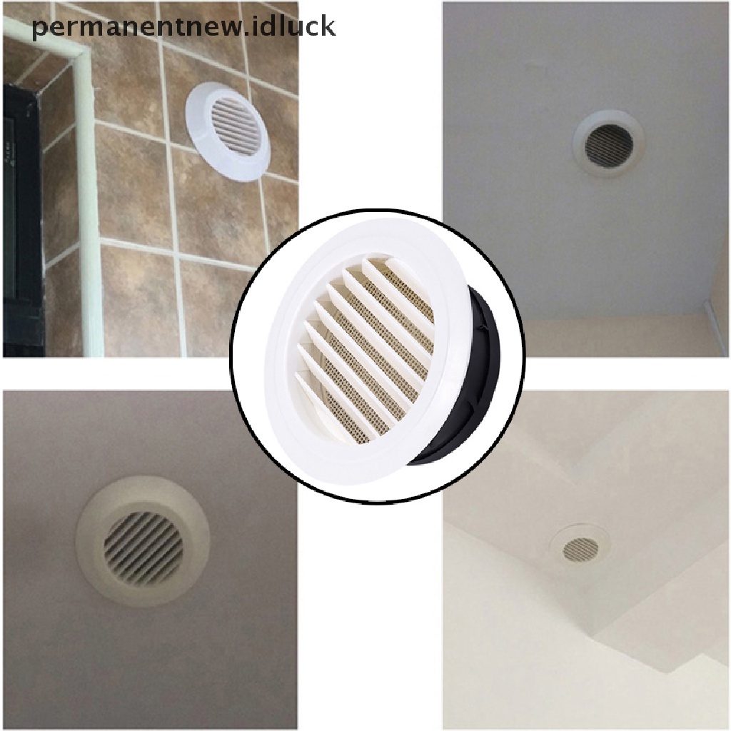 [luckypermanentnew] Exterior Wall Air Vent Grille Plastik Putaran Udara Exhaust Vent Gril Ducg [ID]