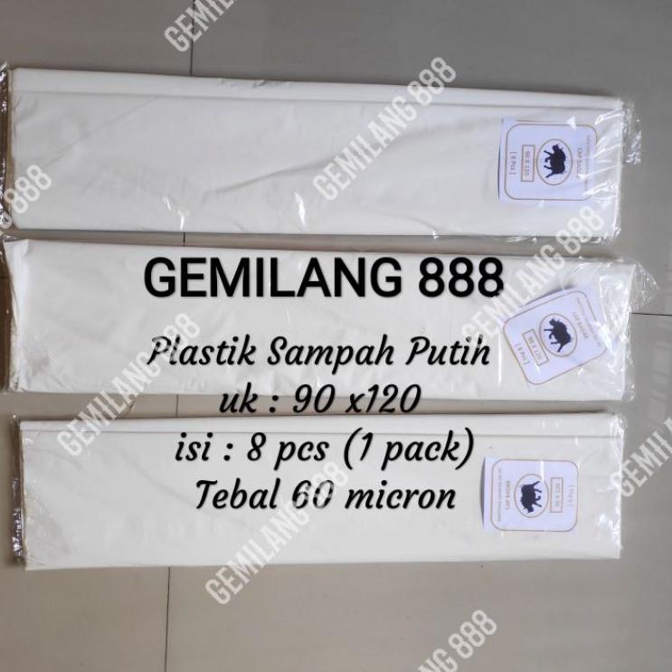 Super Star Plastik Sampah Putih Uk , kantong Sampah Putih, Trashbag Putih susu