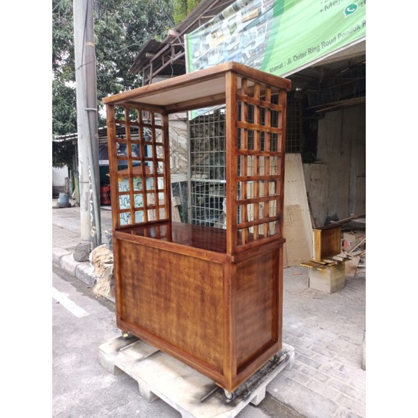 gerobak, gerobak bakso kayu jati Belanda