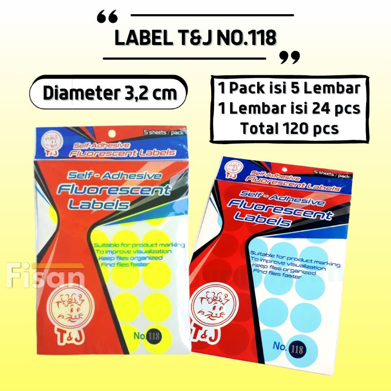 

120 Pcs Label Warna TJ Tom & Jerry 118