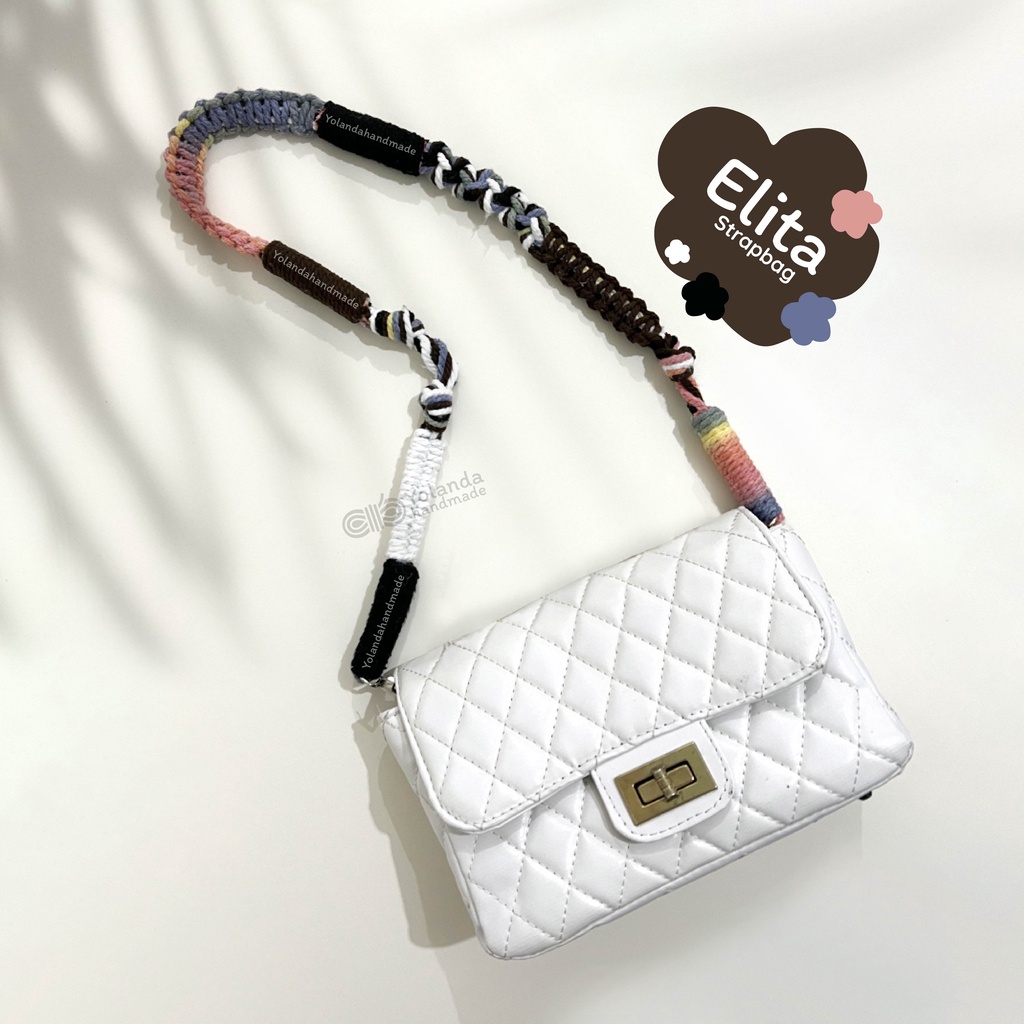 [TERMURAH] Tali Strap bag Macrame ELITA | Premium | Tali kamera | Strap Bag Lucu | Custom | Puffy Bag | Sling Bag | Pendek |COD