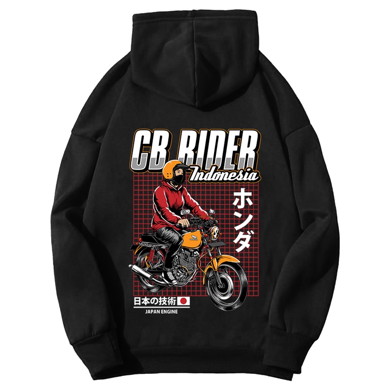 HOODIE FLEECE SUNMORI MOTOR CB RIDER INDONESIA JOE LEE
