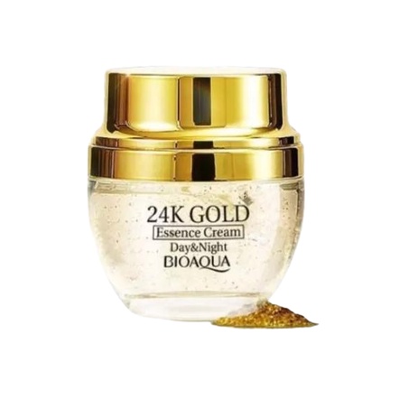 【BPOM】【100% ORIGINAL】Bioaqua 24K Gold Essence Cream 50g Day Cream Night Cream Brighty Moisturizer Wajah Glowing Krim Malam