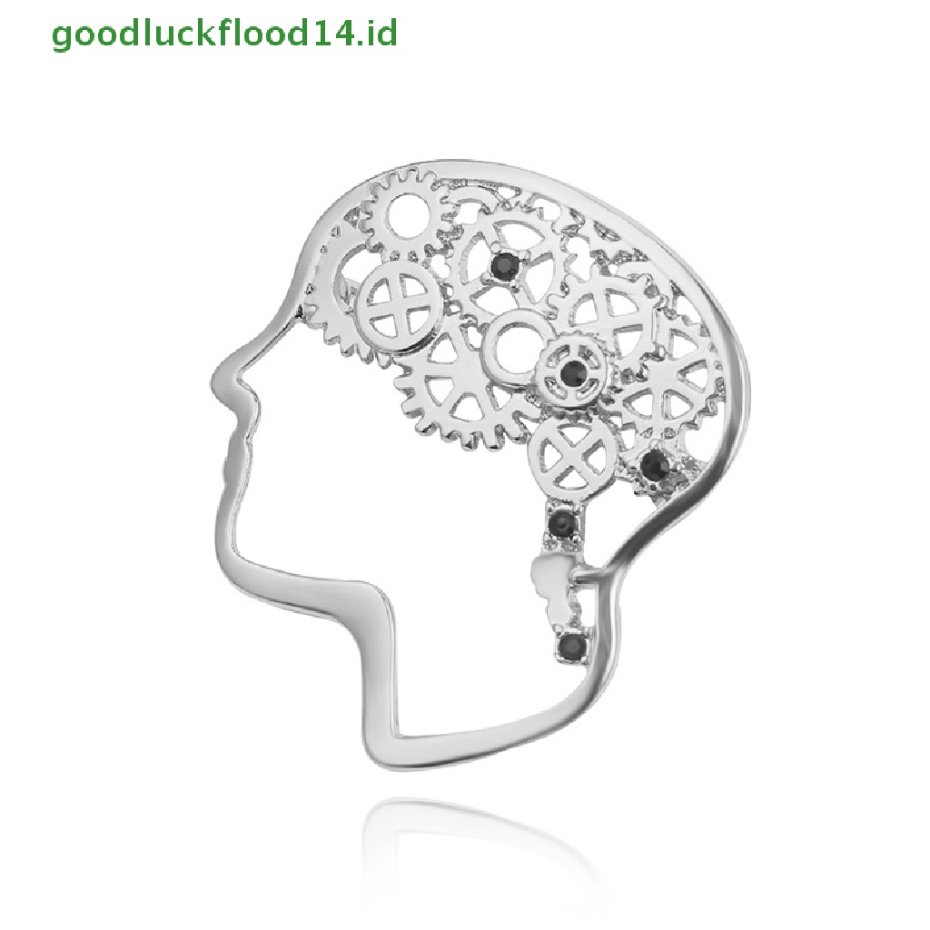 [GOOGFOUR] Vintage Brain Shape Bros Kerah Lencana Korsase Pin Dekoratif Perhiasan Hadiah [TOP]