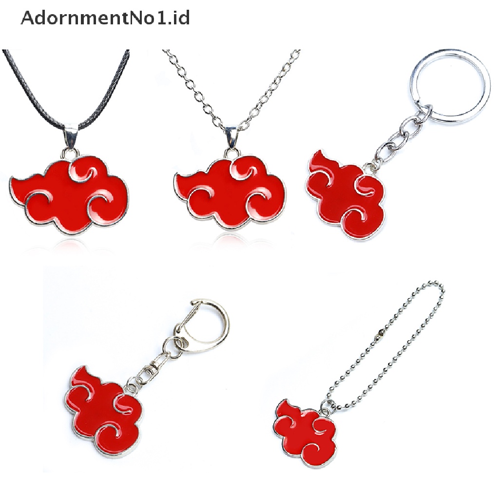 [AdornmentNo1] Awan Merah Gantungan Kunci Cosplay Anime Liontin Kalung Perhiasan Aksesoris Gantungan Kunci [ID]