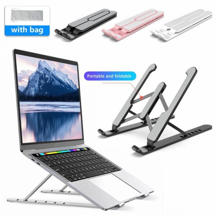 Alas Laptop Portable Laptop Stand Adjustable Angle Dudukan Laptop Portable