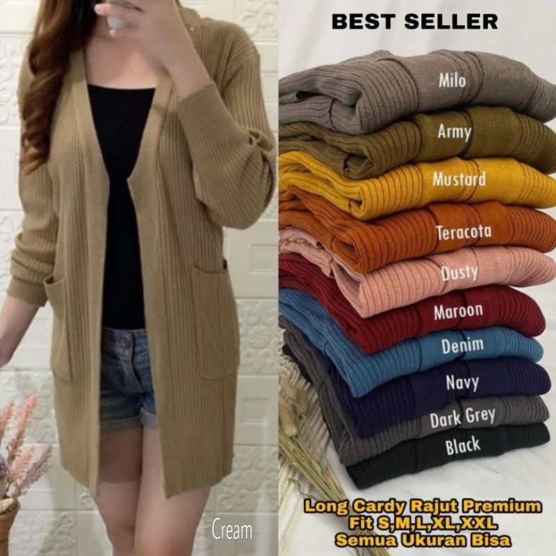 Cardigan Belle Rajutan Wanita 1paket isi 4