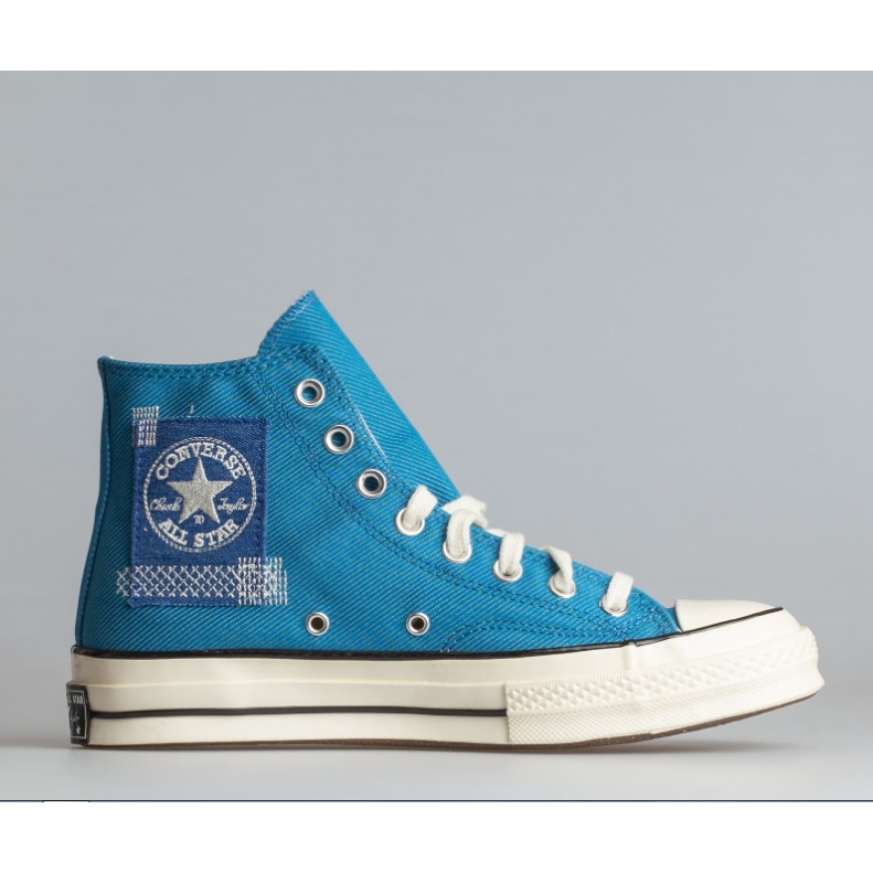 Converse Chuck 70 70s Desert Patchwork Embroidered Denim Twill Hi Blue