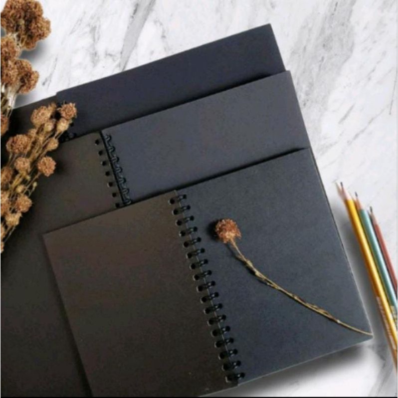 

NOTEBOOK BLACK PAPER / SKETCHBOOK HITAM / BUKU SKETSA I DIARY PAPER