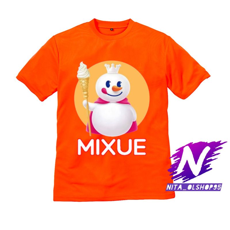 kaos mixue baju anak eskrim mixue