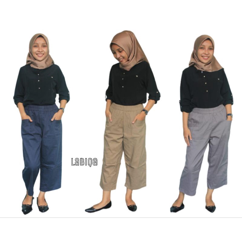 Celana Crop Wanita Jumbo