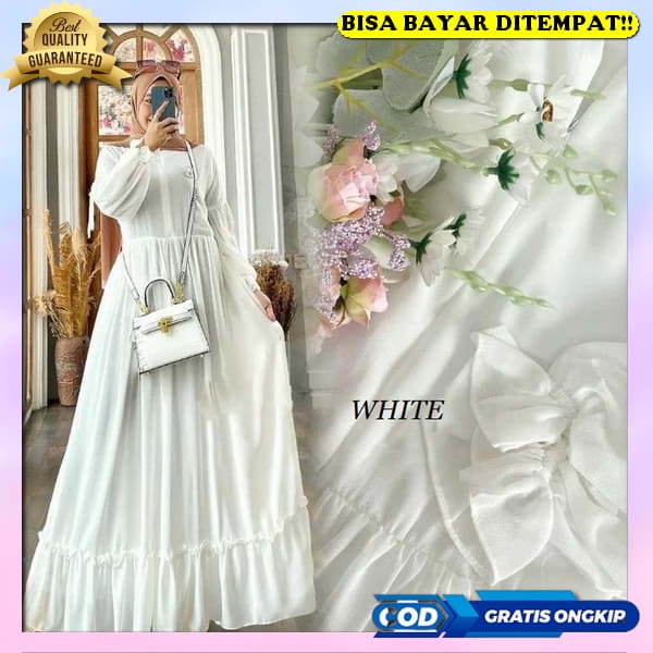 Gamis Lebaran Baju Muslim Casual Gsmis Cewek Wanita Model Terbaru Remaja Jumbo Import Premium Games 