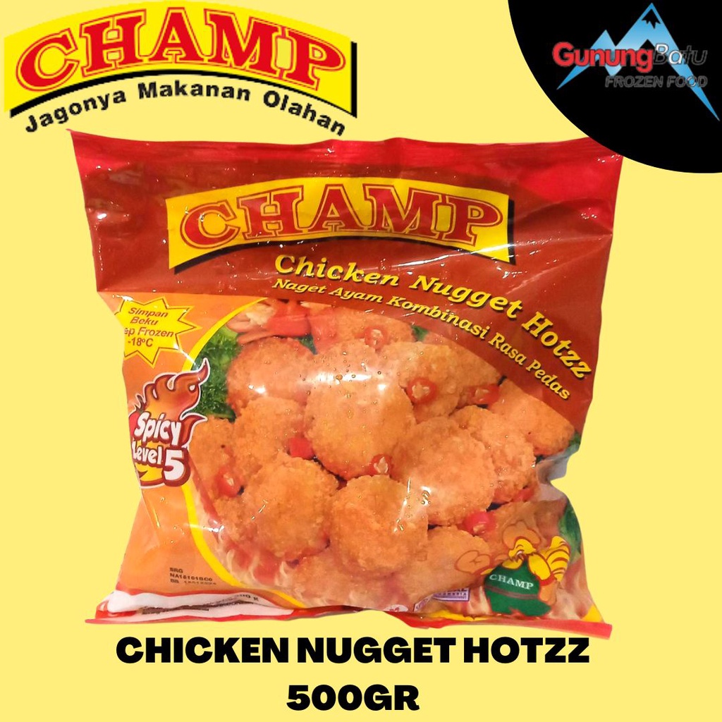 

CHAMP CHICKEN NUGGET HOTZZ 500GR