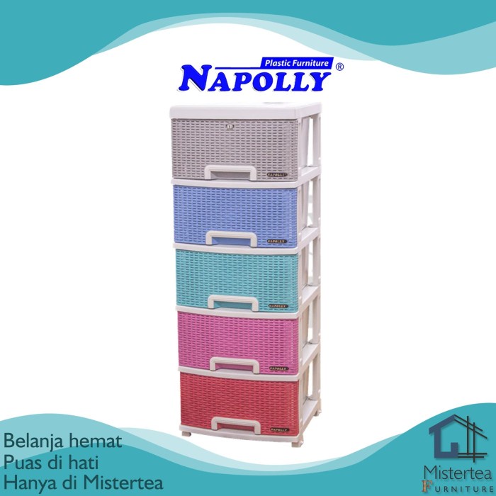 Laci Lemari Plastik / Rak Plastik Napolly Contan 5 Susun