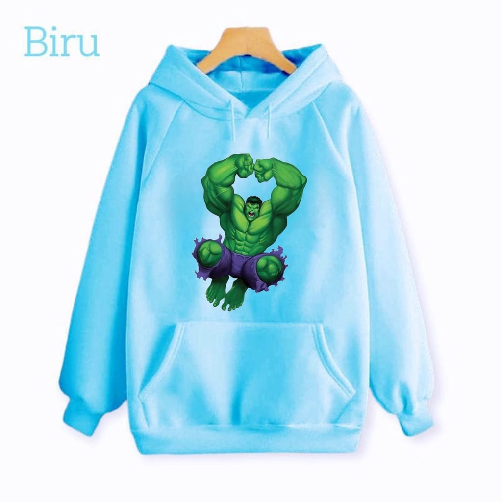 Hzl_outfit Sweater Hoodie Anak Laki Laki De Hulk/ Hoodie Sweater Anak Anak