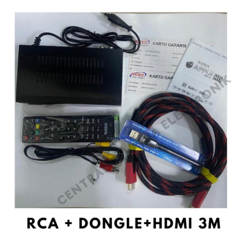 Set top box tv digital matrix / Stb Matrix Apple Merah / Stb matrix burger