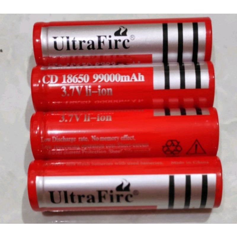 BATERAI 18650 3,7V BATRE RECHARGER ULTRAFIRE