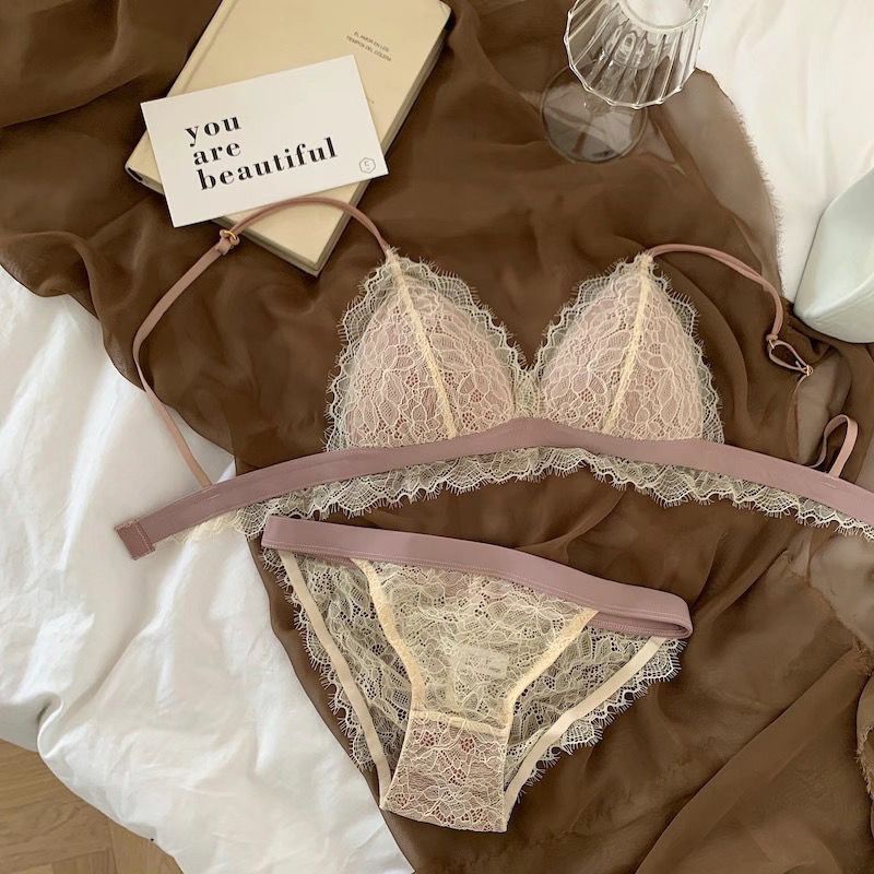 Prancis bra bra cahaya mewah cangkir cangkir renda mie tidak ada cincin baja bra cangkir cangkir tip