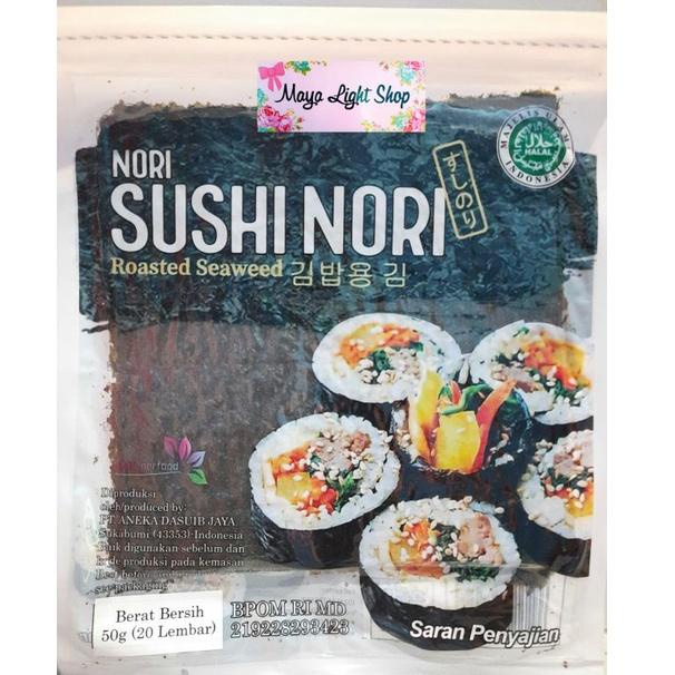 

F⚡ASH Hemat Seaweed sushi nori 20 lembar halal nori sushi rumput laut bento kimbap murah non msg termurah dried seaweed kering Saatnya Promo