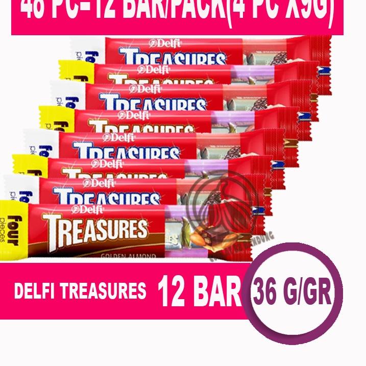 

PROMO[FG2]-Coklat Delfi Treasure Golden Almond 12 Bar X 36gr - Cokelat Delfi Treasures Isi 48pcs X 9gr Kiloan Cookies and Cream 36 gram X 12 Pak