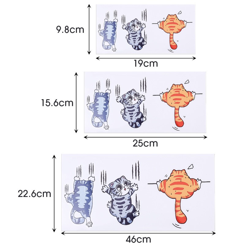 Fun Cat Scratch PVC Self Adhesive Waterproof Stiker Mobil/Otomotif Pribadi Kartun Aplikasi/DIY Motor Sepeda Listrik Hias Decal