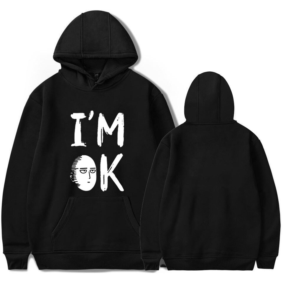 Jumper Hoodie I'M OK  II  Sweater Hoodie Trendy II Sweter Oblong Topi Size M - XL ( Pria &amp; Wanita / Anak &amp; Dewasa )