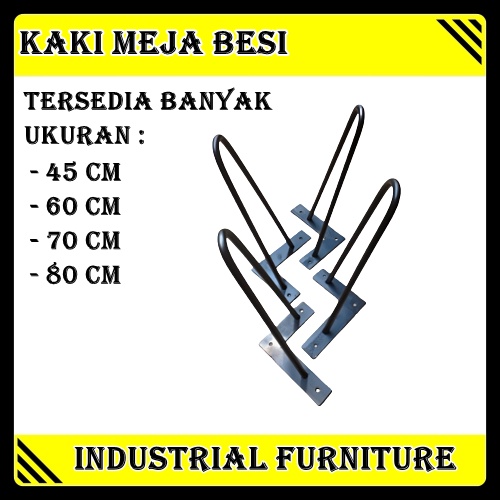 Kaki meja besi Hairpin
