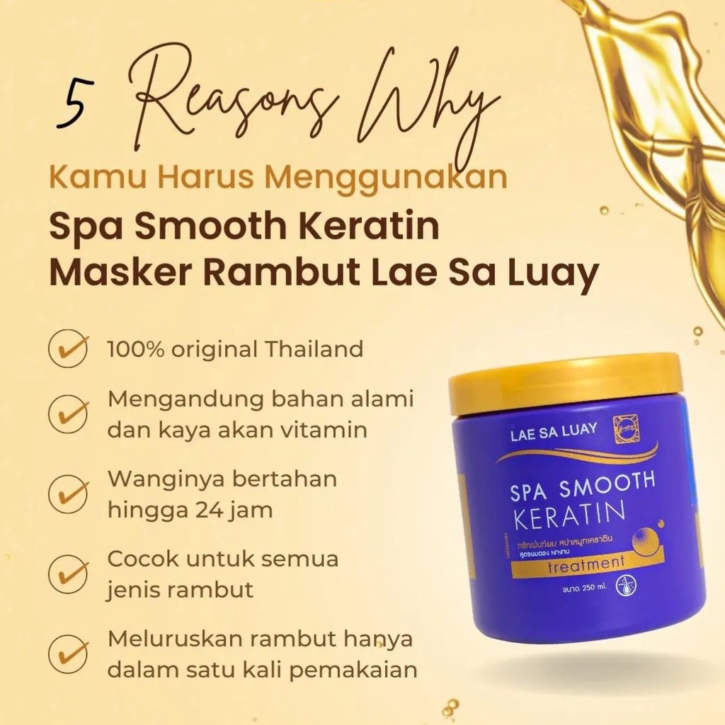 LAE SA LUAY SPA SMOOTH KERATIN HAIR MASK - HAIR SPA - MASKER RAMBUT