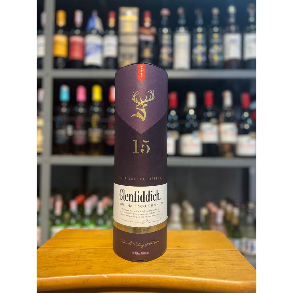 1 Liter / 1000 Ml Glenfiddich Aged 15 Years Old Yo Single Malt Whisky