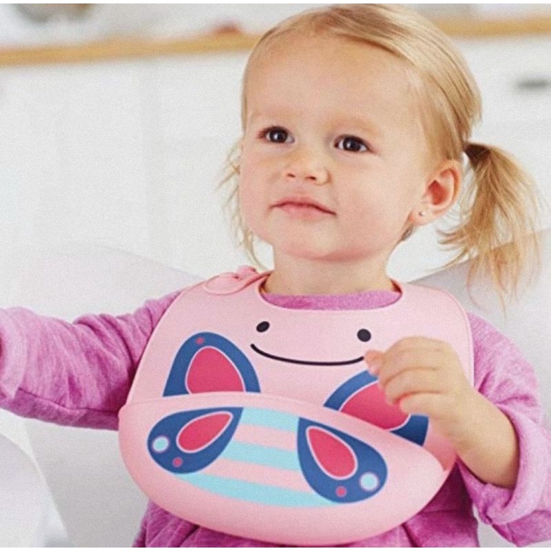 Skip Hop Zoo Silicone Bib - Celemek Makan Bayi &amp; Anak