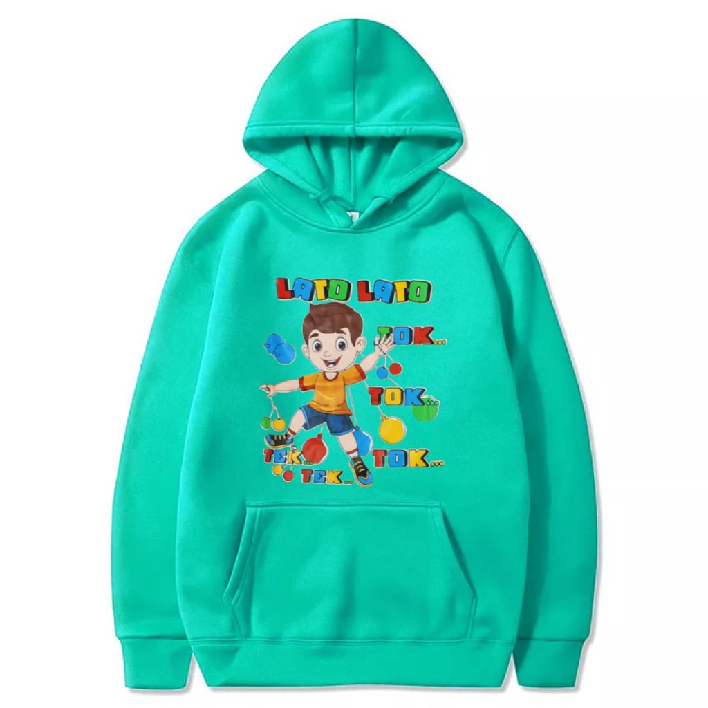 Hzl_outfit Sweater Hoodie Anak Laki dan Perempuan Lato Lato Tok Tok Viral/ Hoodie Anak Anak Size S,M,L,XL)