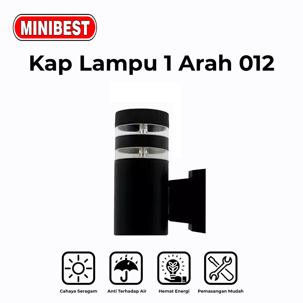 [MB] KAP LAMPU DINDING BULAT 1 ARAH 012 / WALL LAMP BULAT MINIMALIS 2 GARIS