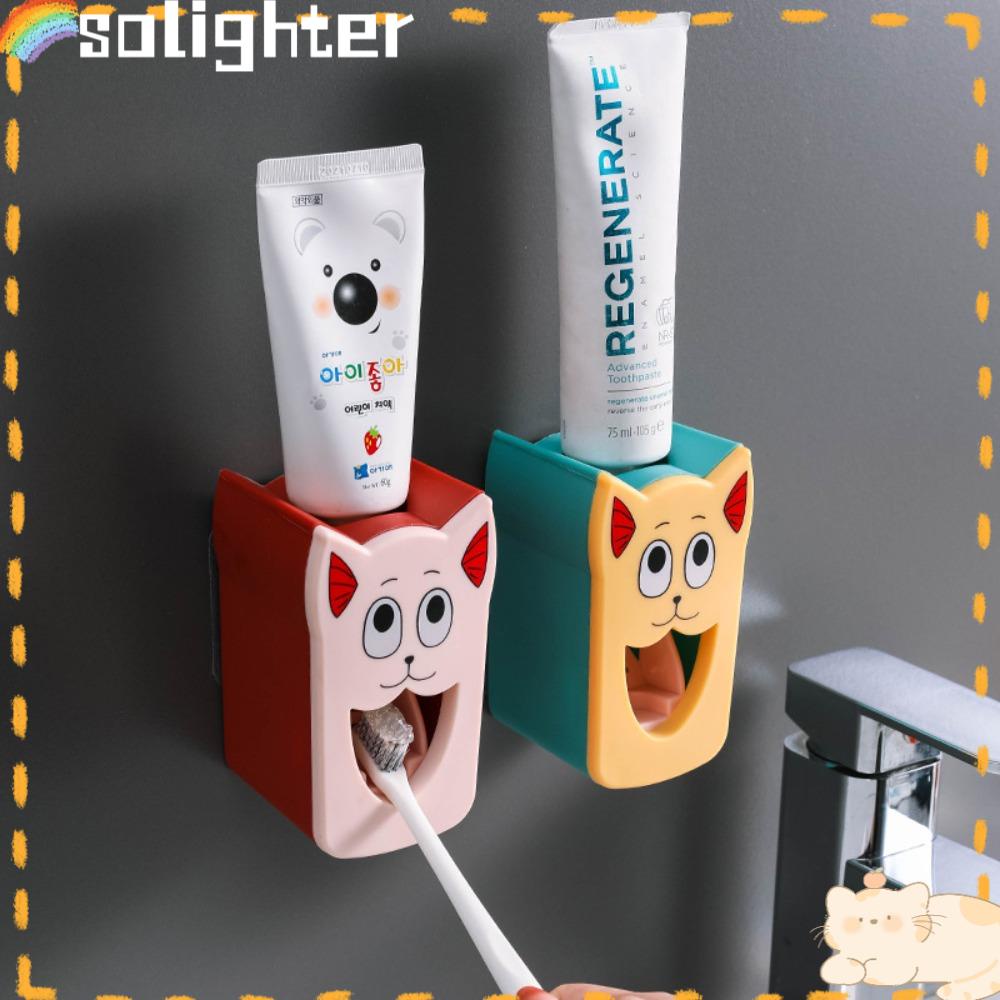 Solighter Dispenser Odol Tanpa Meninju Lazy Waterproof Artefak Alat Rumah Tangga