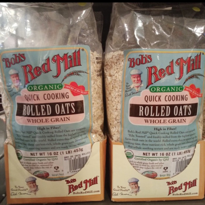 

bob's red mill organic rolled oats quick cooking 16 oz 453gr