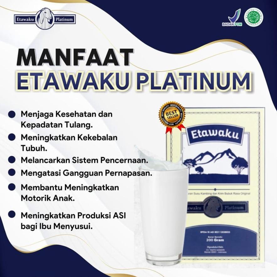 

SWE SUSU KAMBING ETAWAKU PLATINUM 200 GRAM - ATASI ASMA TBC DAN BRONKHITIS Terlarisss