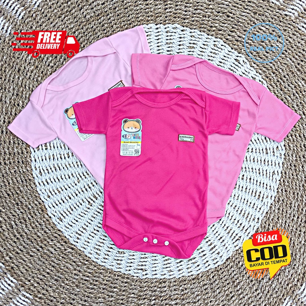 Jumper Bayi Segitiga PINK SERIES Newborn 0 - 3 Bulan merk SNI EXCELLENT 77